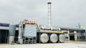 安徽瀚邦塑料包裝有限公司，一套大型印刷溶劑回收設(shè)備對(duì)接2臺(tái)印刷機(jī)